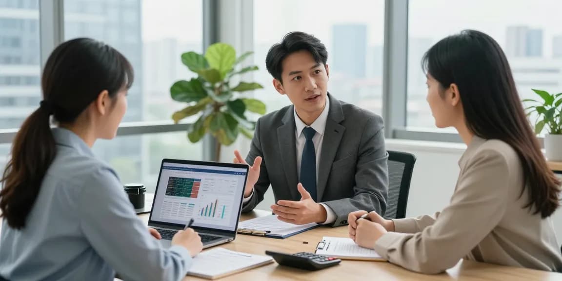 Engaging consultation with a financial advisor in Reston VA guiding clients through investment strategies and financial health.