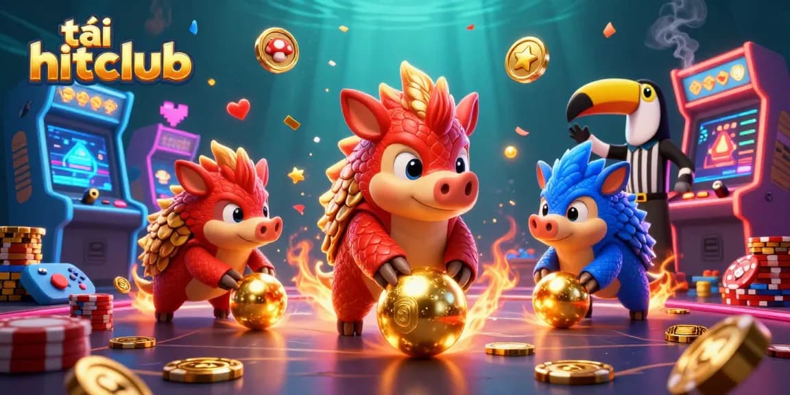 Compete for fortune with tải hitclub as rival pangolins play at a vibrant casino.