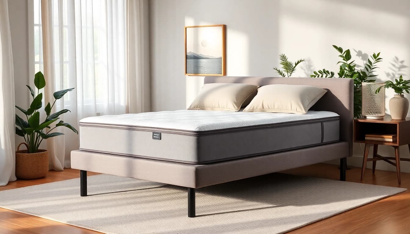 Showcase of a cozy 10 memory foam mattress inviting restful sleep in a serene bedroom setting.