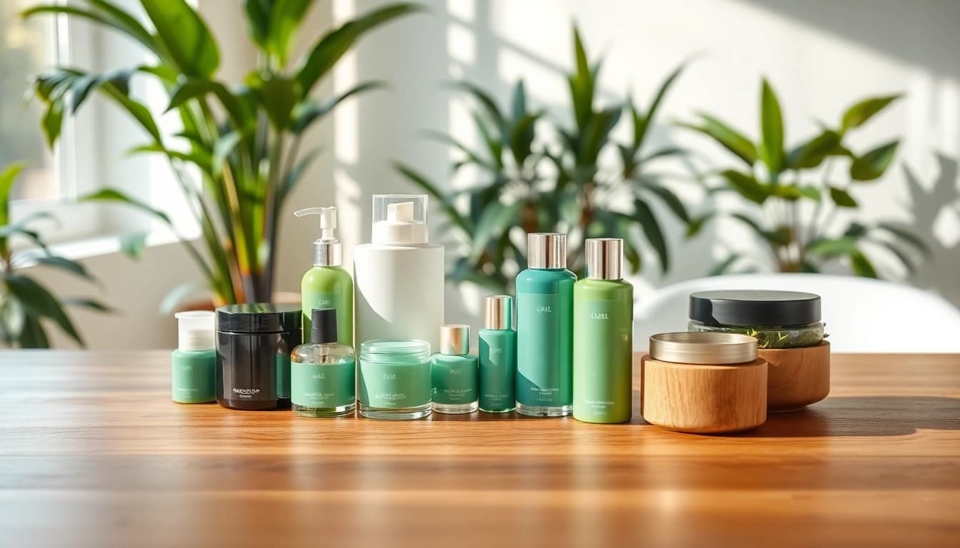 Showcasing AMC Essentials wellness products in a serene setting that promotes health.
