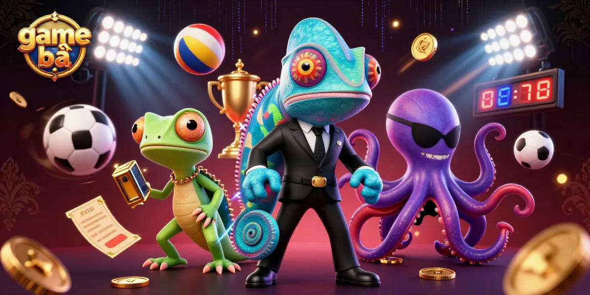 Engage in game bài action with chameleon agents and dynamic sports elements in a 3D casino.