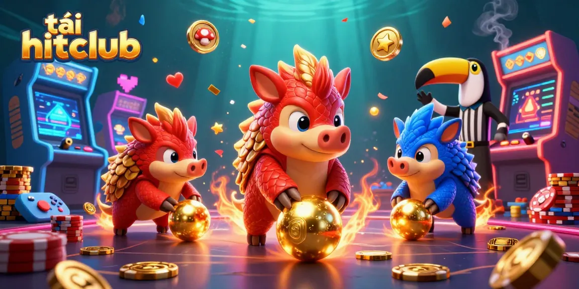 Compete for fortune with tải hitclub as rival pangolins play at a vibrant casino.