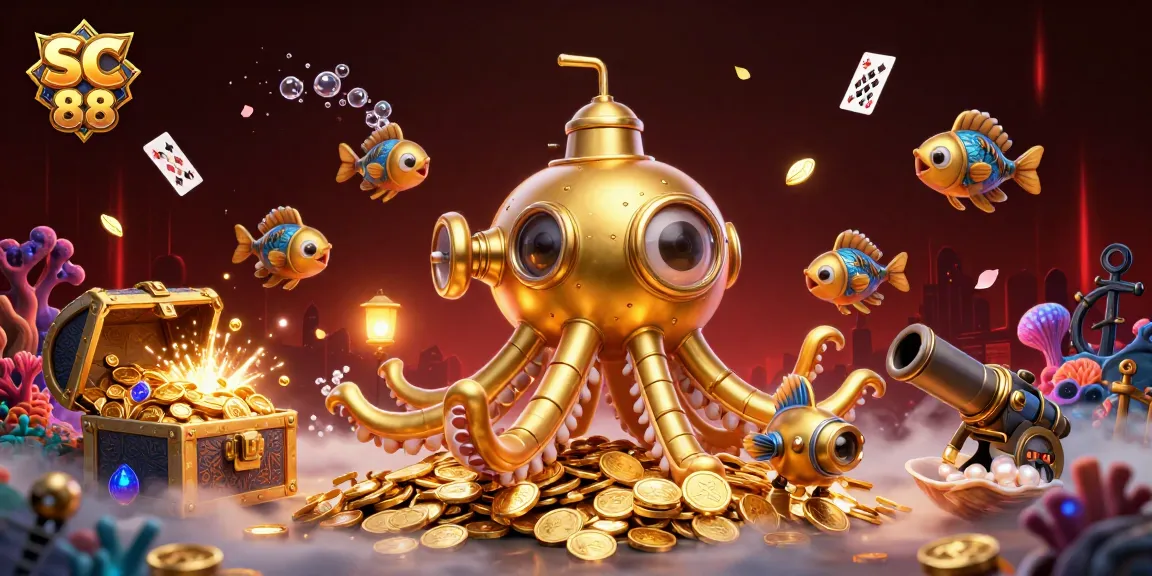 Celebrate exciting wins at SC 88 while navigating a treasure-filled underwater casino adventure.