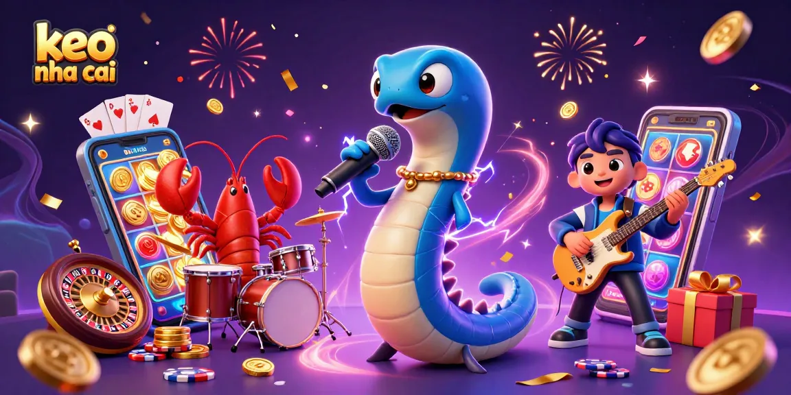 Experience the excitement of keo nha cai with an electric eel DJ, vibrant casino elements, and dynamic underwater action.
